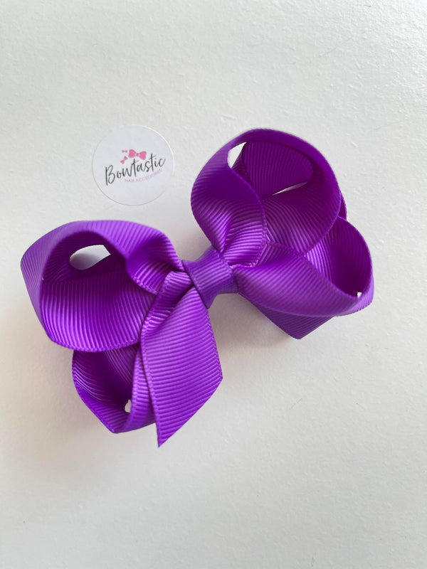 3.5 Inch 2 Layer Bow - Purple