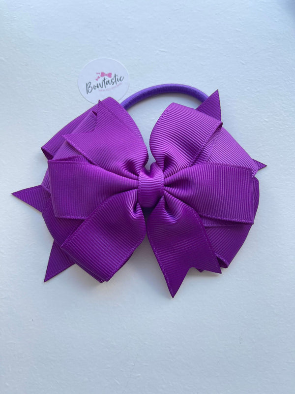 4 Inch 3 Layer Bow Bobble - Ultra Violet