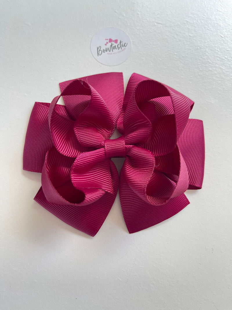 3.75 Inch Double Bow Style 2 - Wine