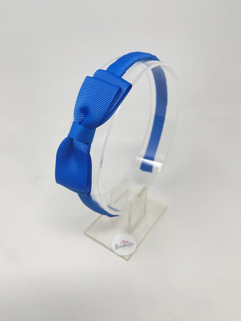 3 Inch Flat Bow Alice Band - Royal Blue