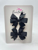 2.75 Inch Pinwheel Bow - Black - 2 Pack
