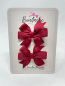 2.75 Inch Pinwheel Bow - Scarlet Red - 2 Pack
