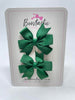 2.75 Inch Pinwheel Bow - Forest Green - 2 Pack