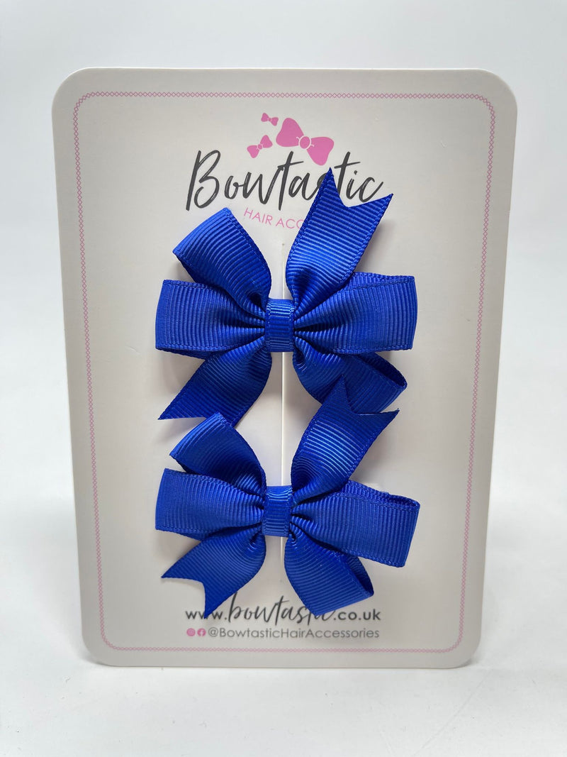 2.75 Inch Pinwheel Bow - Cobalt - 2 Pack