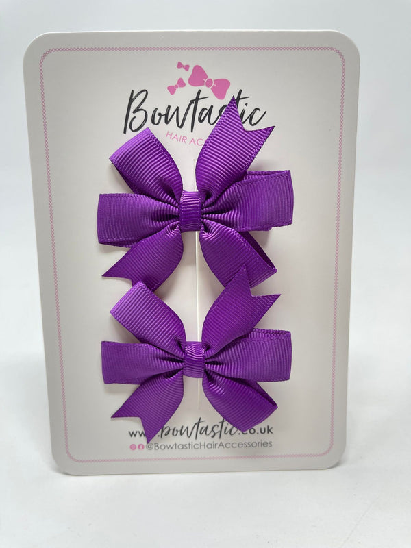 2.75 Inch Pinwheel Bow - Ultra Violet - 2 Pack