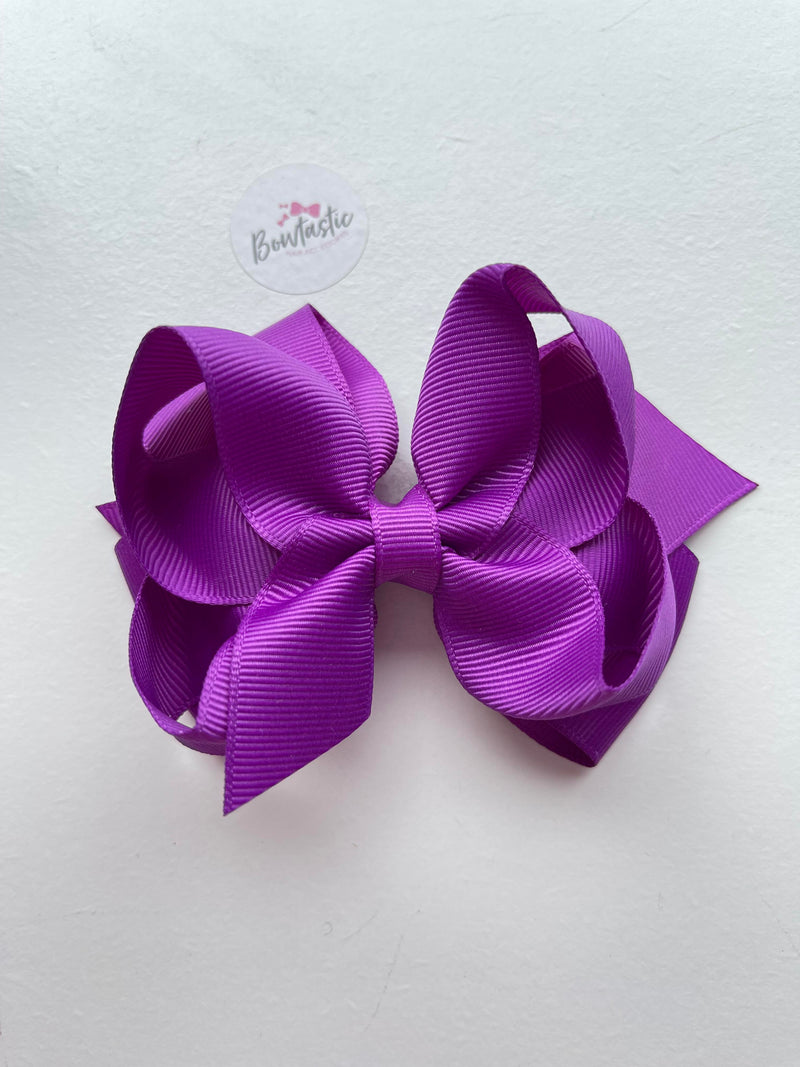 3.75 Inch Double Bow - Ultra Violet
