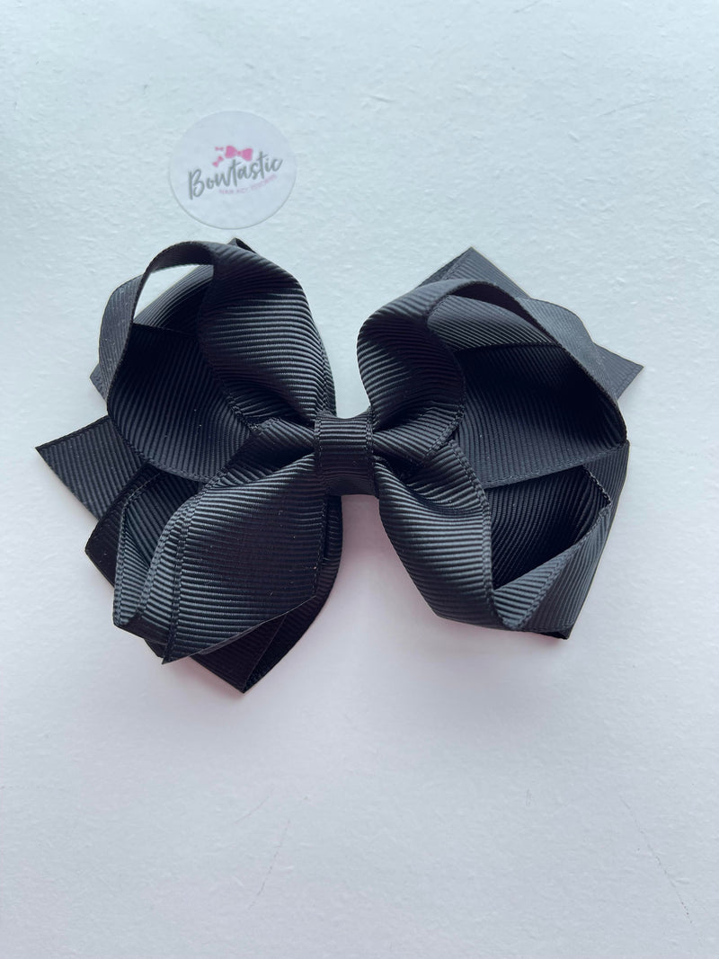 3.75 Inch Double Bow - Black