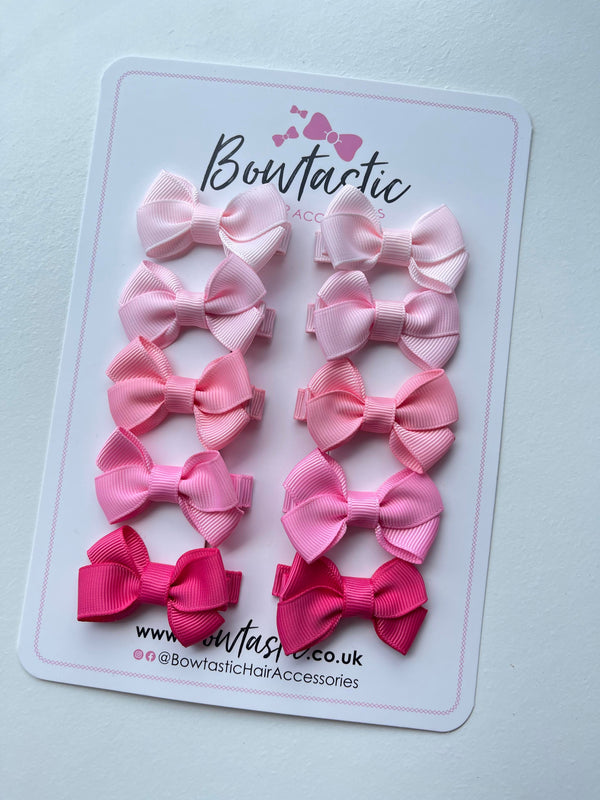 Bow Set - 2 Inch - Pinks - 10 Pack