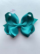 3.75 Inch Double Bow - Tornado Blue