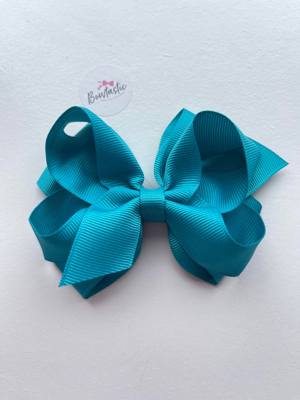 3.75 Inch Double Bow - Jade Green