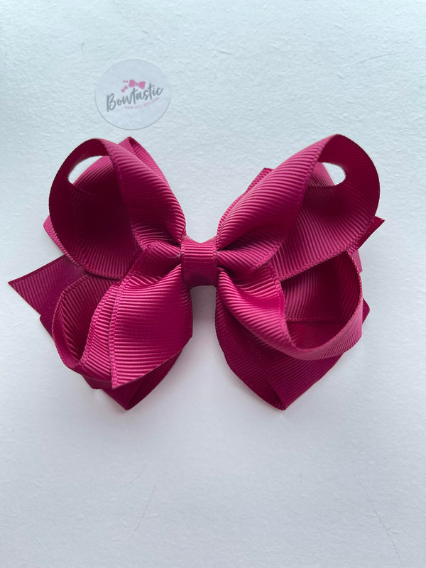 3.75 Inch Double Bow - Wine
