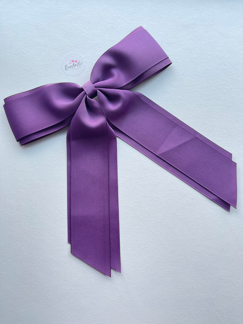 7 Inch XL Tail Bow - Amethyst