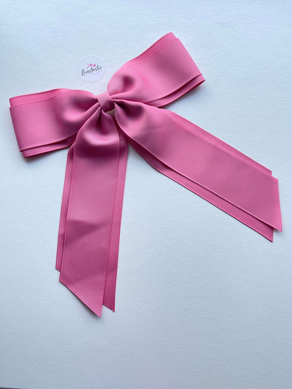 7 Inch XL Tail Bow - Fantasy Rose