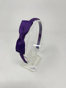3 Inch Flat Bow Alice Band - Plum