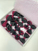 School Bundle - 5 Small Matching Pairs - Thin Elastic - Wine & Black