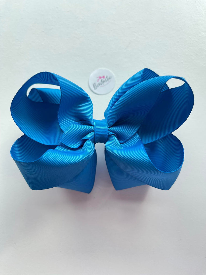 5 Inch Double Bow - Aegean Blue