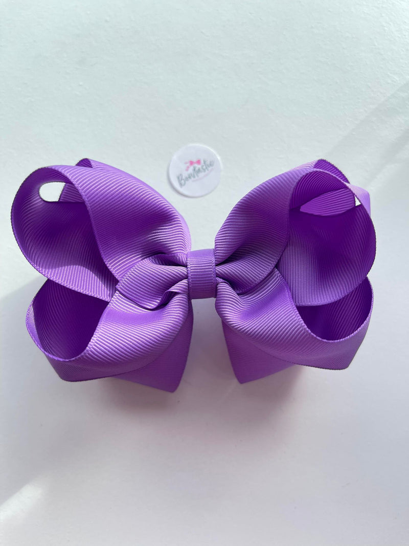5 Inch Double Bow - Grape