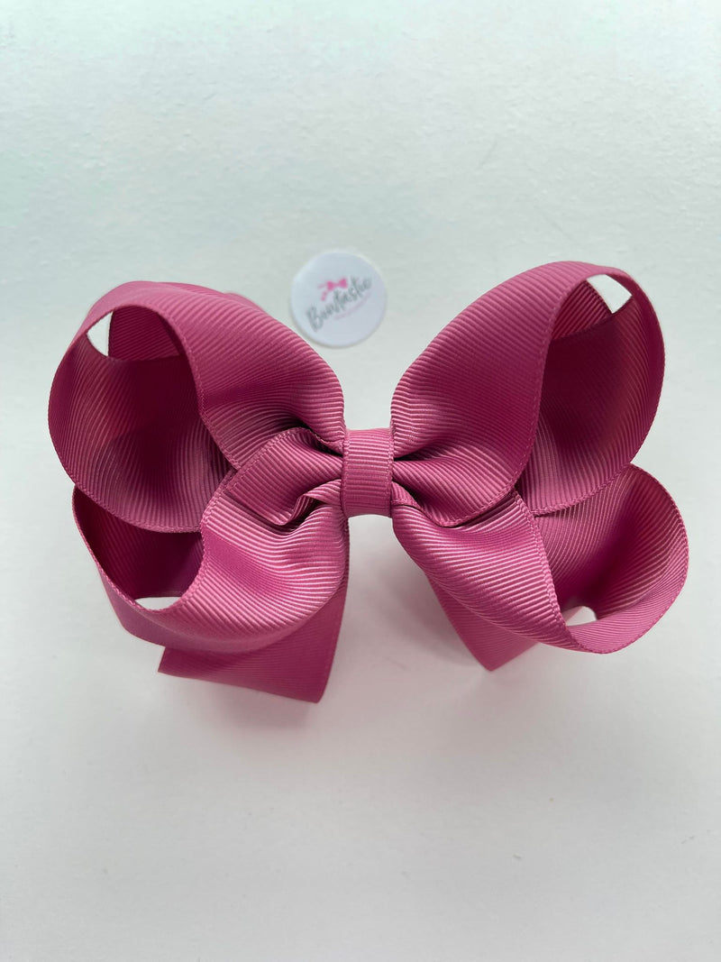 5 Inch Double Bow - Victorian Rose