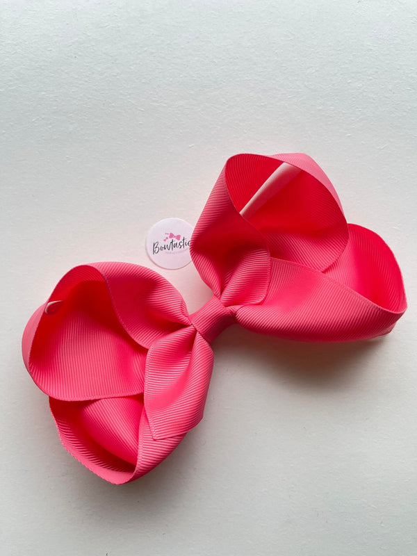 6 Inch Bow - Coral Rose