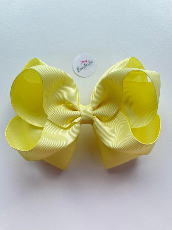 5 Inch Double Bow - Baby Maize