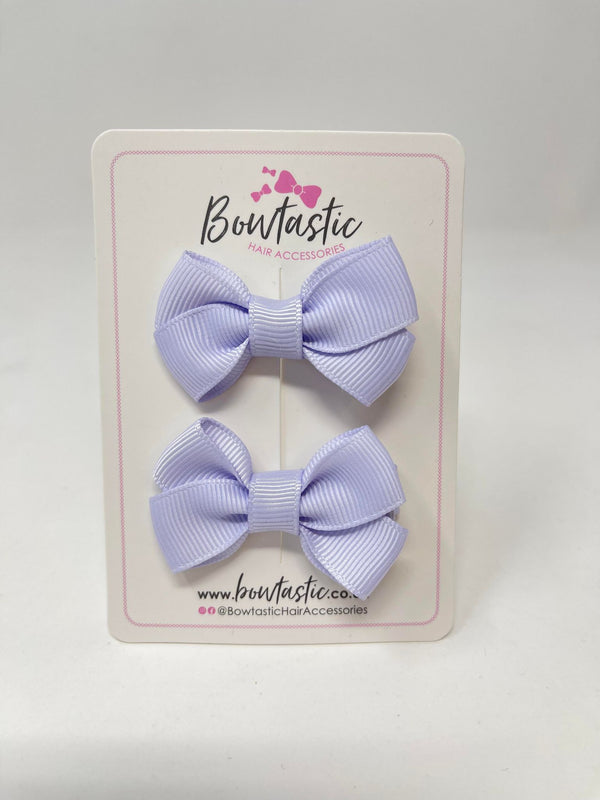 2 Inch Flat Bows Style 2 - Lilac Mist - 2 Pack
