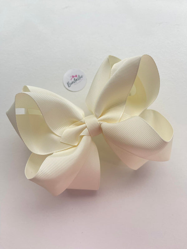 5 Inch Double Bow - Antique White