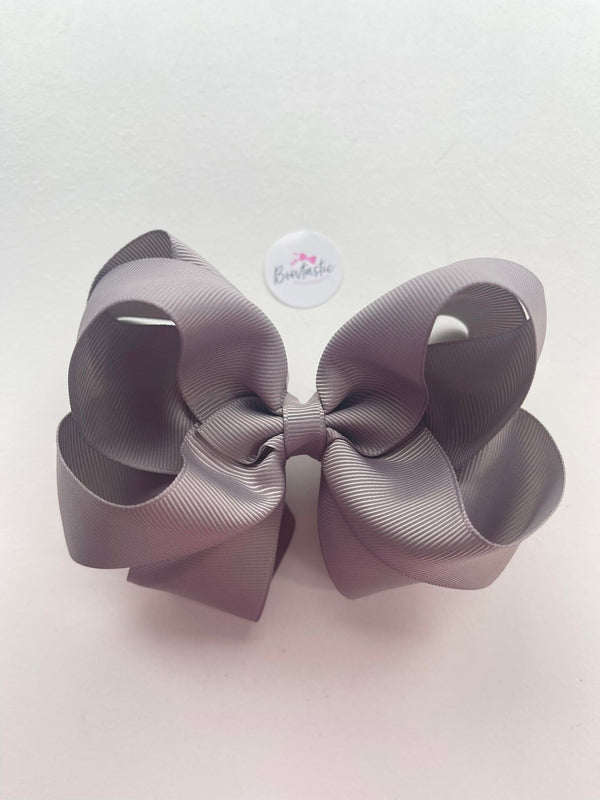 5 Inch Double Bow - Metal Grey