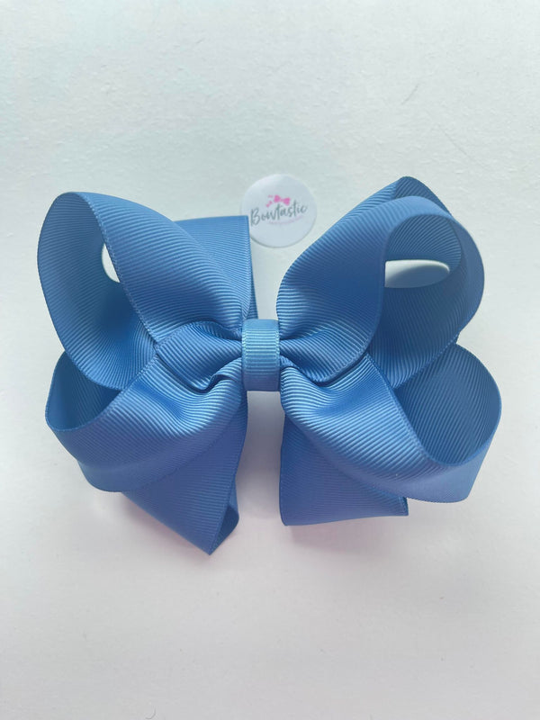 5 Inch Double Bow - Antique Blue