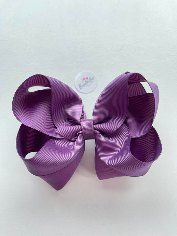 5 Inch Double Bow - Amethyst