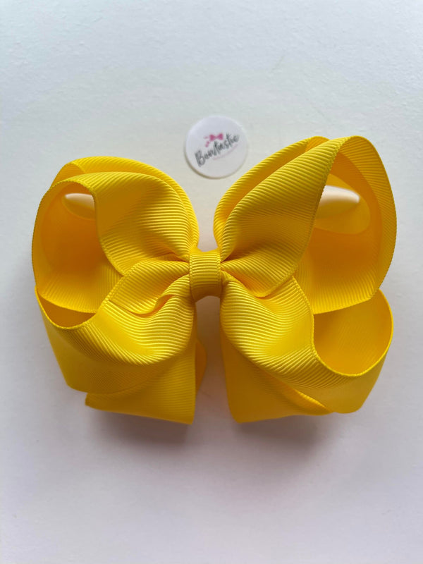 5 Inch Double Bow - Daffodil