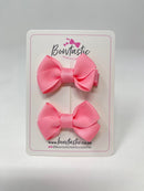2 Inch Flat Bows Style 2 - Pink - 2 Pack