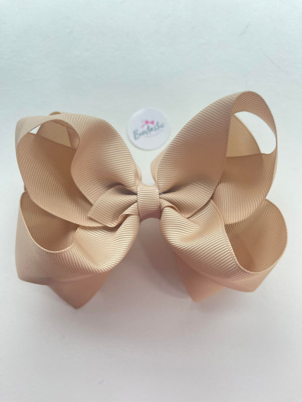 5 Inch Double Bow - Tan