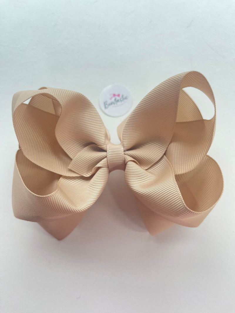 5 Inch Double Bow - Tan