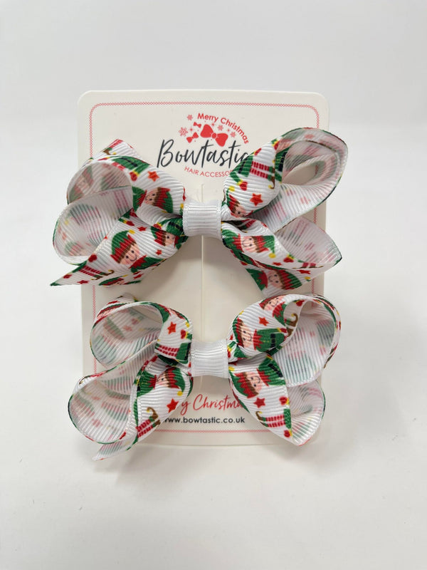 Christmas - 2.5 Inch Bows - Elf - 2 Pack