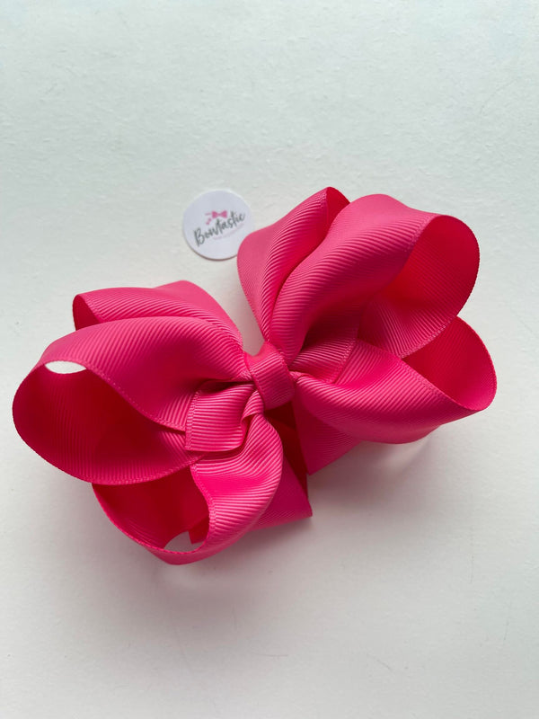 5 Inch Double Bow - Virtual Pink