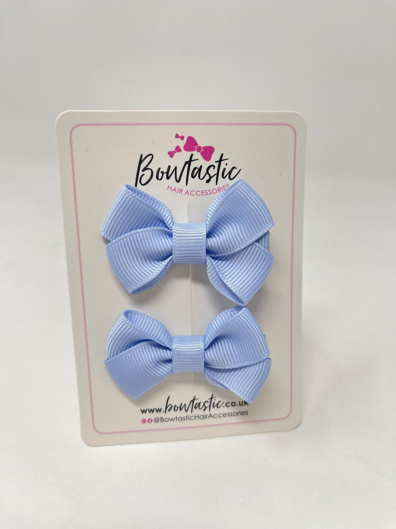 2 Inch Flat Bows Style 2 - Bluebell - 2 Pack