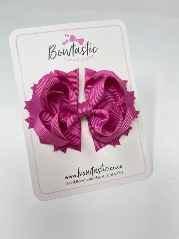 3.5 Inch Ring Bow - Raspberry Rose