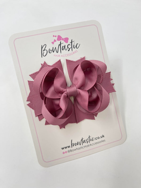 3.5 Inch Ring Bow - Rosy Mauve