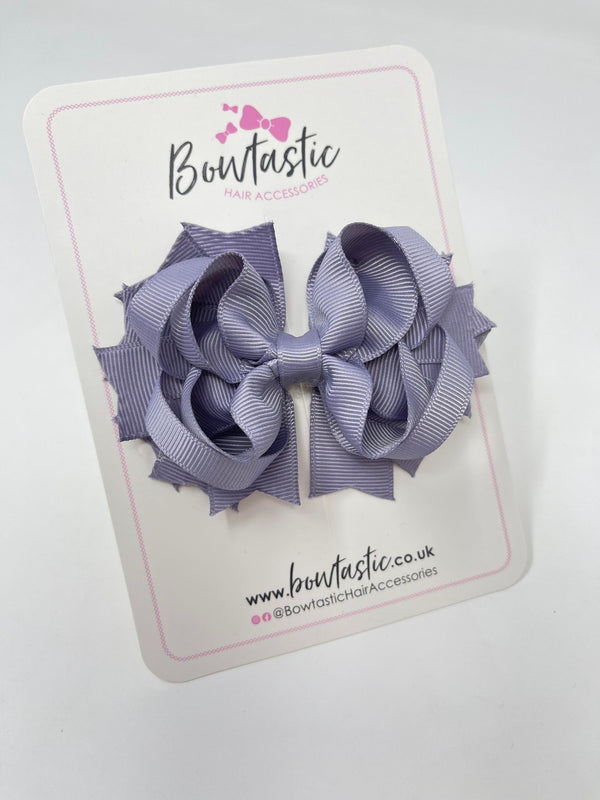 3.5 Inch Ring Bow - Thistle