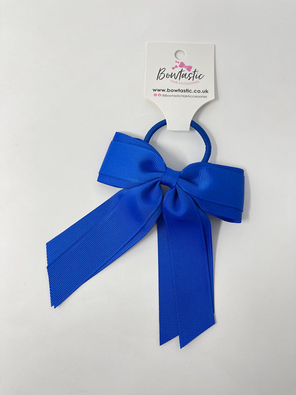 4.5 Inch Tail Bow Bobble - Electric Blue