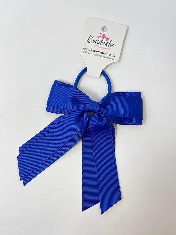 4.5 Inch Tail Bow Bobble - Cobalt