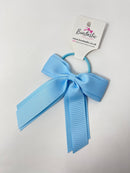 4.5 Inch Tail Bow Bobble - Blue Topaz