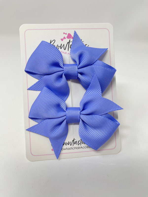 2.5 Inch Flat Bow Style 2 - Iris - 2 Pack