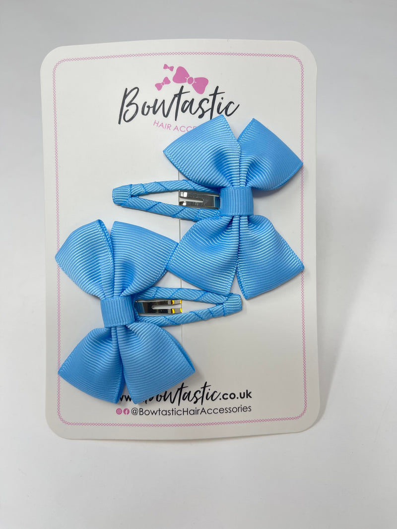 2.5 Inch Butterfly Snap Clips - Blue Mist - 2 Pack