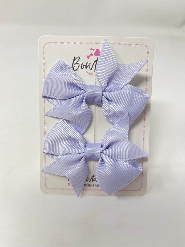 2.5 Inch Flat Bow - Style 2 - Lilac Mist - 2 Pack