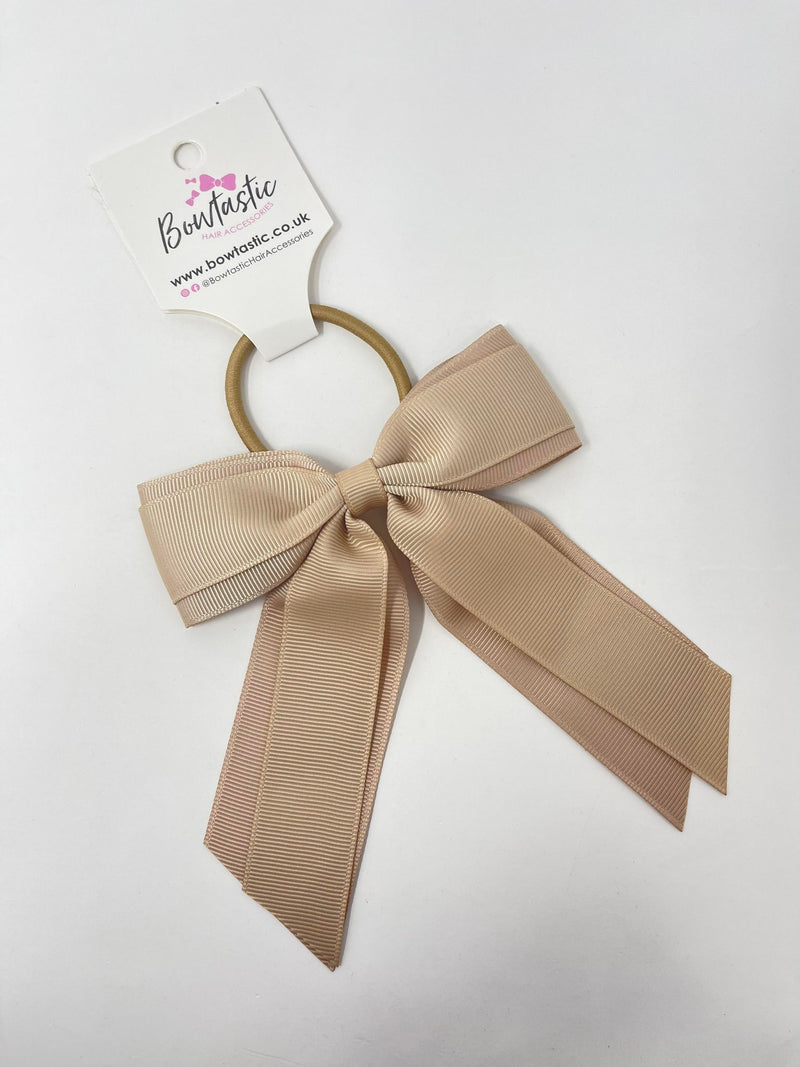 4.5 Inch Tail Bow Bobble - Tan