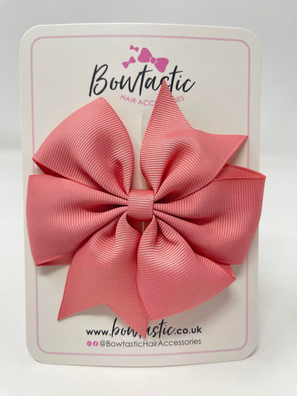 4 Inch Pinwheel Bow - Dusty Rose