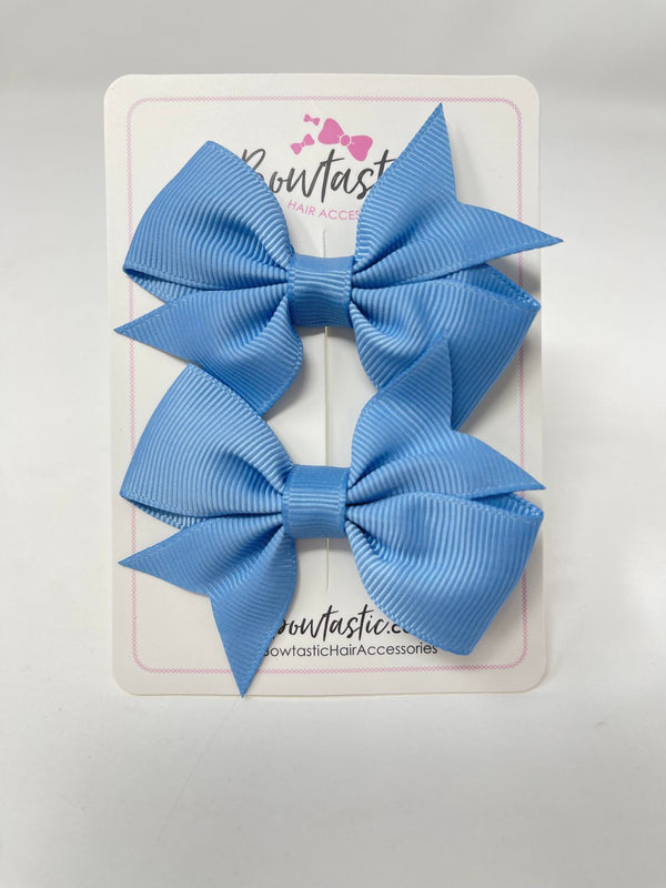 2.5 Inch Flat Bow Style 2 - French Blue - 2 Pack