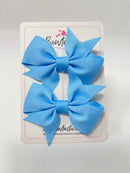 2.5 Inch Flat Bow Style 2 - Blue Mist - 2 Pack