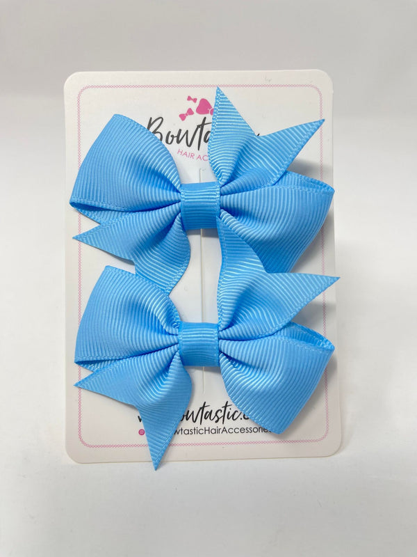 2.5 Inch Flat Bow Style 2 - Blue Mist - 2 Pack